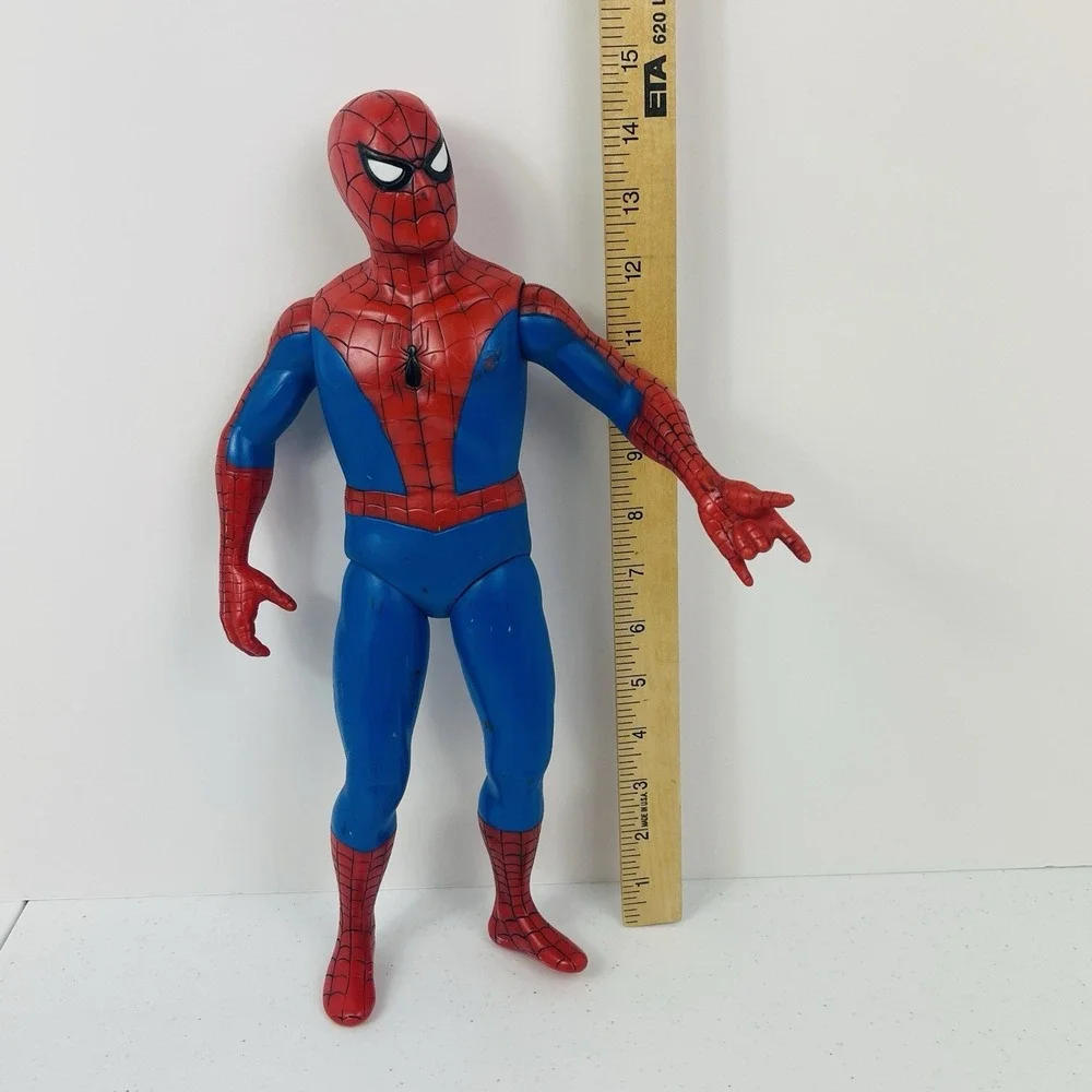 Vintage Spider Man Action Figure 1991 Marvel Toy Biz Inc 14 inch Mexico